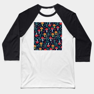 Multicolored mushrooms Baseball T-Shirt